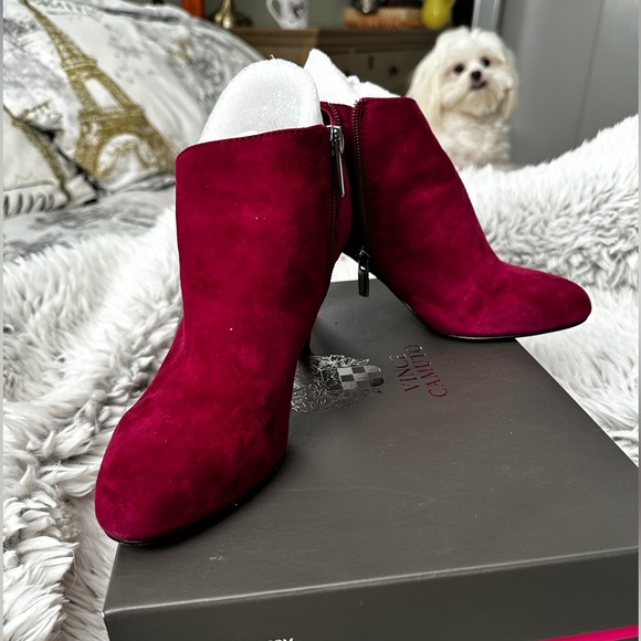 Vince Camuto ribbon red (pink burgundy booties) - Picture 6 of 6